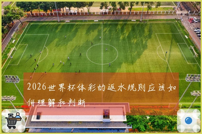 2026世界杯体彩的返水规则应该如何理解和判断
